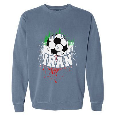 Iran Soccer Iranian Football Persian Futbol Garment-Dyed Sweatshirt