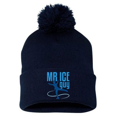 Ice Skater Pom Pom 12in Knit Beanie