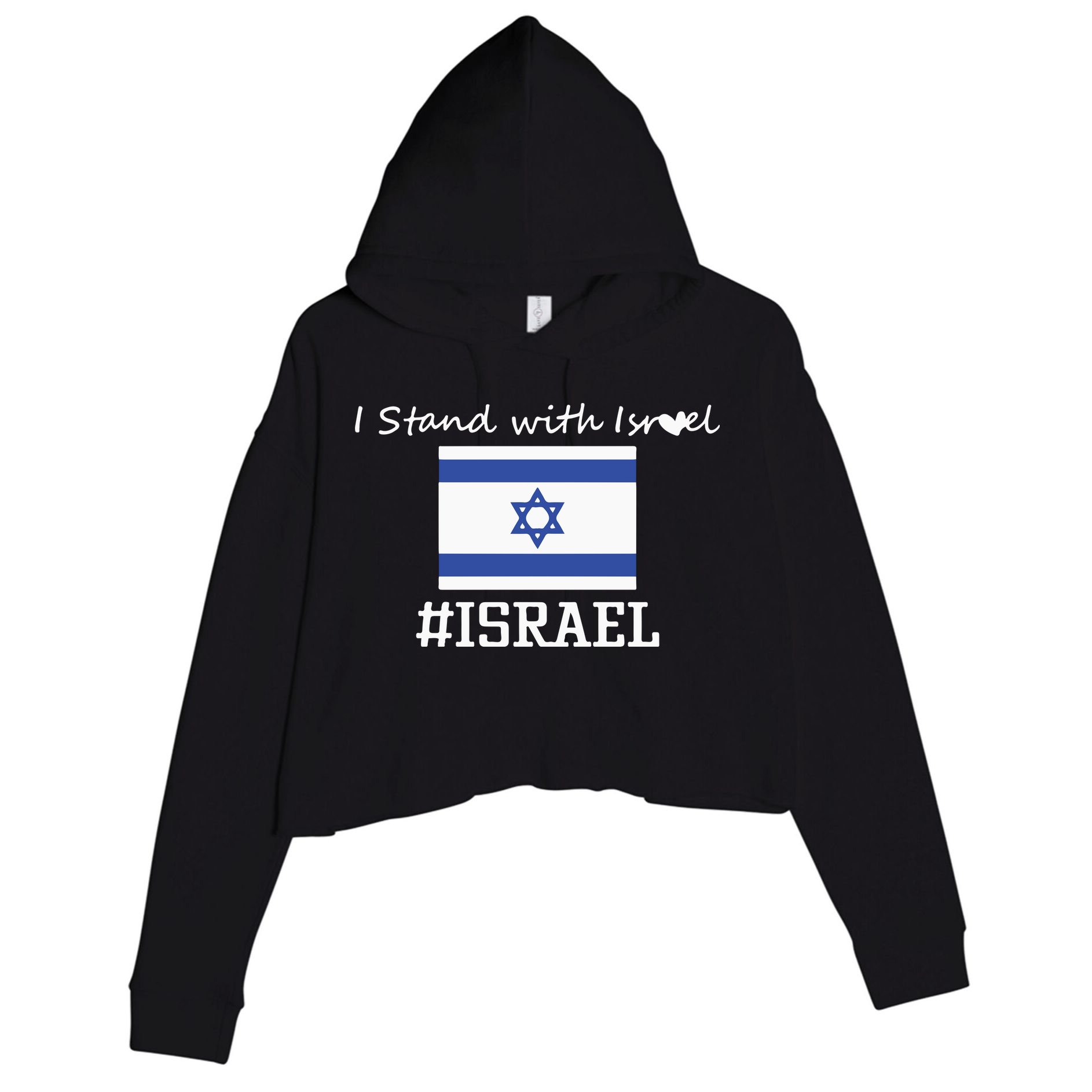 Israel Support Israel Stop War Support Israel No War Palestine Crop Fleece Hoodie