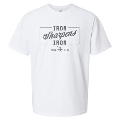 Iron Sharpens Iron Christian Bible Scripture Gym Workout Sueded Cloud Jersey T-Shirt