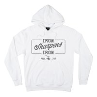 Iron Sharpens Iron Christian Bible Scripture Gym Workout Hoodie