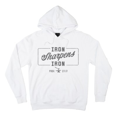 Iron Sharpens Iron Christian Bible Scripture Gym Workout Hoodie