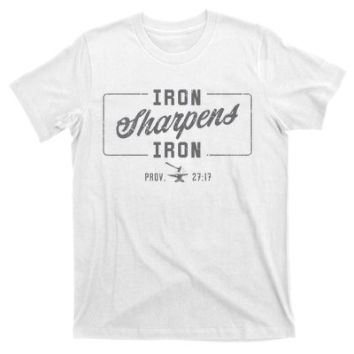 Iron Sharpens Iron Christian Bible Scripture Gym Workout T-Shirt