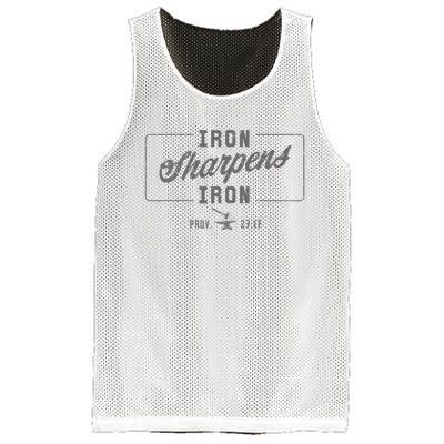 Iron Sharpens Iron Christian Bible Scripture Gym Workout Mesh Reversible Basketball Jersey Tank