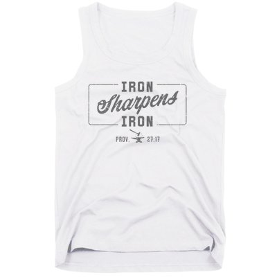 Iron Sharpens Iron Christian Bible Scripture Gym Workout Tank Top