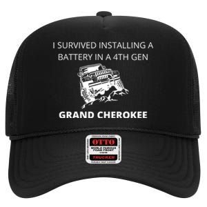 I SURVIVED INSTALLING A BATTERY IN A 4TH GEN GRAND CHEROKEE High Crown Mesh Back Trucker Hat