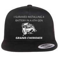 I SURVIVED INSTALLING A BATTERY IN A 4TH GEN GRAND CHEROKEE Flat Bill Trucker Hat