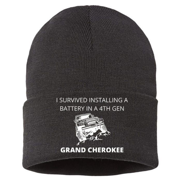 I SURVIVED INSTALLING A BATTERY IN A 4TH GEN GRAND CHEROKEE Sustainable Knit Beanie