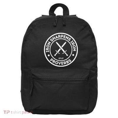 Iron Sharpens Iron Christian 16 in Basic Backpack