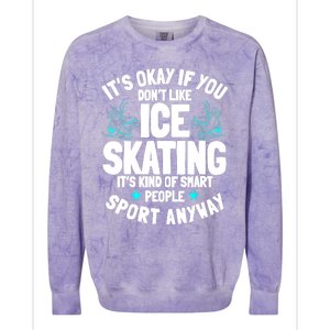 Ice Skating Ice Skates Figure Skater Skating Sport Colorblast Crewneck Sweatshirt