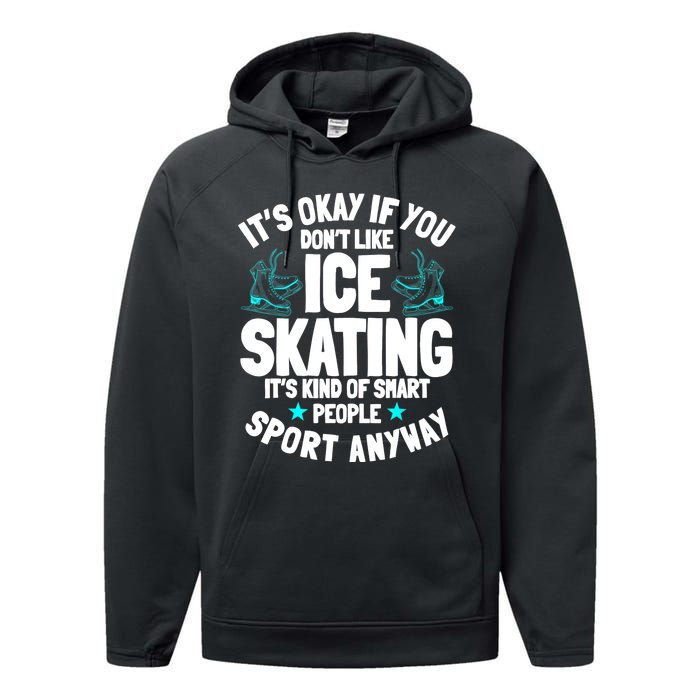 Ice Skating Ice Skates Figure Skater Skating Sport Performance Fleece Hoodie