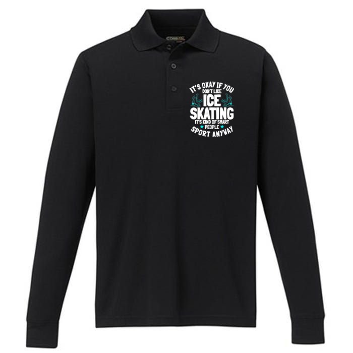 Ice Skating Ice Skates Figure Skater Skating Sport Performance Long Sleeve Polo