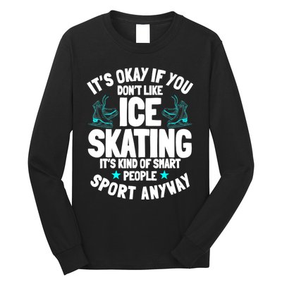 Ice Skating Ice Skates Figure Skater Skating Sport Long Sleeve Shirt