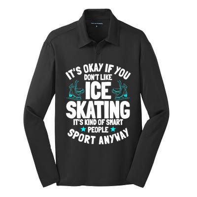 Ice Skating Ice Skates Figure Skater Skating Sport Silk Touch Performance Long Sleeve Polo