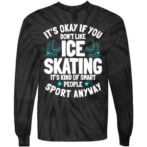 Ice Skating Ice Skates Figure Skater Skating Sport Tie-Dye Long Sleeve Shirt