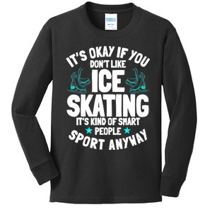 Ice Skating Ice Skates Figure Skater Skating Sport Kids Long Sleeve Shirt