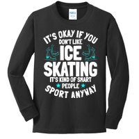 Ice Skating Ice Skates Figure Skater Skating Sport Kids Long Sleeve Shirt