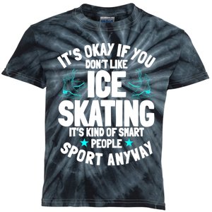 Ice Skating Ice Skates Figure Skater Skating Sport Kids Tie-Dye T-Shirt