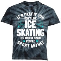 Ice Skating Ice Skates Figure Skater Skating Sport Kids Tie-Dye T-Shirt