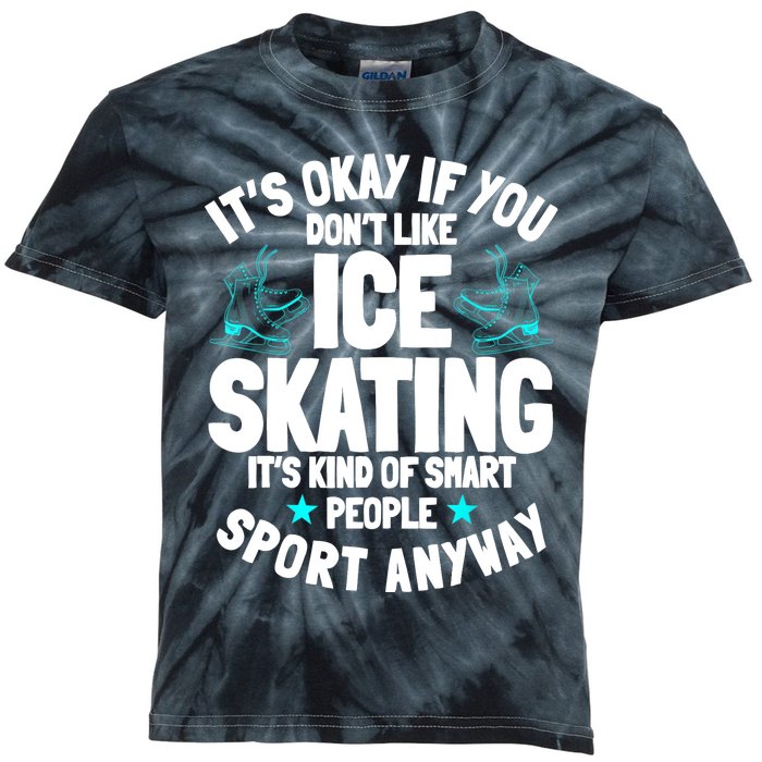 Ice Skating Ice Skates Figure Skater Skating Sport Kids Tie-Dye T-Shirt