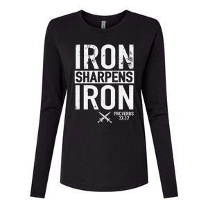 Iron Sharpens Iron Proverbs 27:17 Christian Womens Cotton Relaxed Long Sleeve T-Shirt