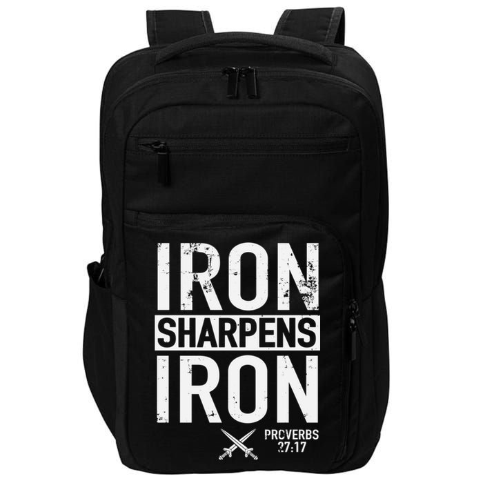 Iron Sharpens Iron Proverbs 27:17 Christian Impact Tech Backpack