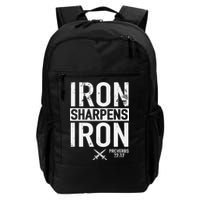 Iron Sharpens Iron Proverbs 27:17 Christian Backpack
