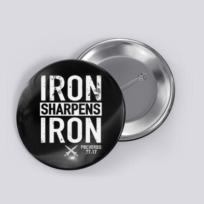 Iron Sharpens Iron Proverbs 27:17 Christian Button