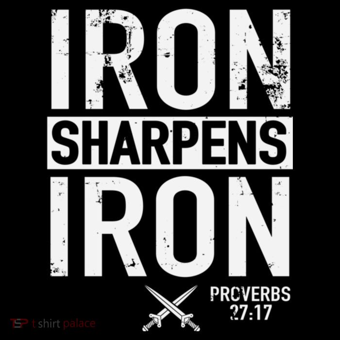 Iron Sharpens Iron Proverbs 27:17 Christian Button