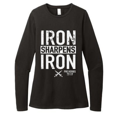 Iron Sharpens Iron Proverbs 27:17 Christian Womens CVC Long Sleeve Shirt