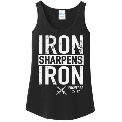 Iron Sharpens Iron Proverbs 27:17 Christian Ladies Essential Tank