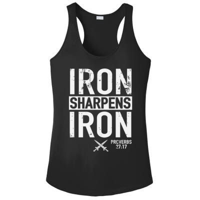 Iron Sharpens Iron Proverbs 27:17 Christian Ladies PosiCharge Competitor Racerback Tank