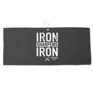 Iron Sharpens Iron Proverbs 27:17 Christian Large Microfiber Waffle Golf Towel