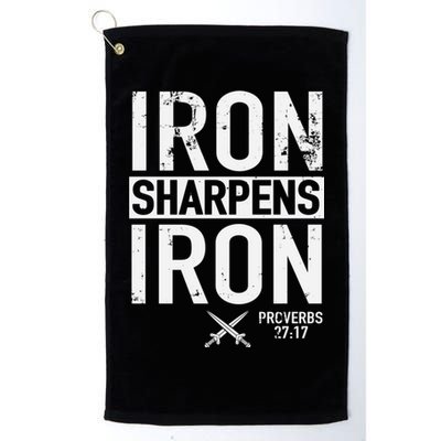 Iron Sharpens Iron Proverbs 27:17 Christian Golf Towel