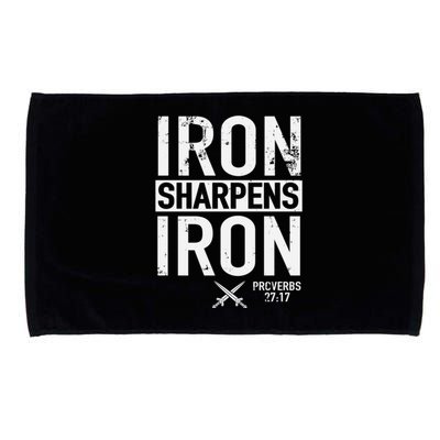 Iron Sharpens Iron Proverbs 27:17 Christian Microfiber Hand Towel