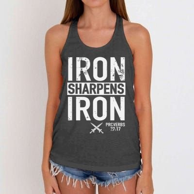 Iron Sharpens Iron Proverbs 27:17 Christian Women's Knotted Racerback Tank