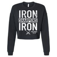 Iron Sharpens Iron Proverbs 27:17 Christian Cropped Pullover Crew