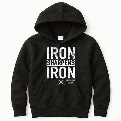 Iron Sharpens Iron Proverbs 27:17 Christian Kids Hoodie