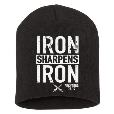 Iron Sharpens Iron Proverbs 27:17 Christian Short Acrylic Beanie