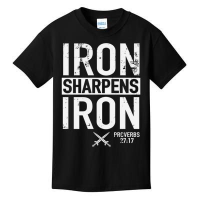 Iron Sharpens Iron Proverbs 27:17 Christian Kids T-Shirt