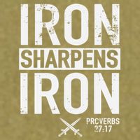 Iron Sharpens Iron Proverbs 27:17 Christian Garment-Dyed Women's Muscle Tee