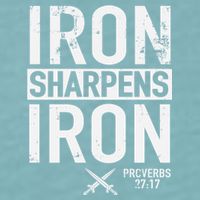Iron Sharpens Iron Proverbs 27:17 Christian Sueded Cloud Jersey T-Shirt