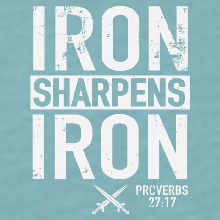 Iron Sharpens Iron Proverbs 27:17 Christian Sueded Cloud Jersey T-Shirt