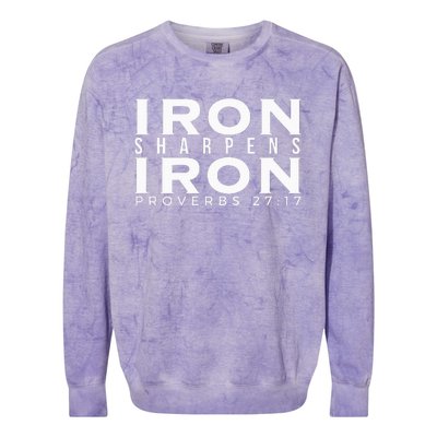 Iron Sharpens Iron Proverbs 2717 Colorblast Crewneck Sweatshirt