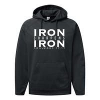 Iron Sharpens Iron Proverbs 2717 Performance Fleece Hoodie