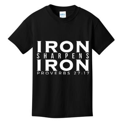 Iron Sharpens Iron Proverbs 2717 Kids T-Shirt