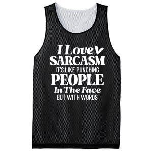 I Love Sarcasm Mesh Reversible Basketball Jersey Tank