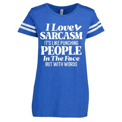 I Love Sarcasm Enza Ladies Jersey Football T-Shirt