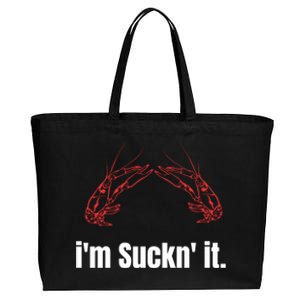 Im Suckn It Crawfish Season Wear For The Next Crawfish Boil Gift Cotton Canvas Jumbo Tote