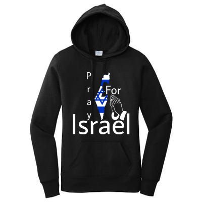 Israel Strong I Stand With Israel Usa Israeli Flag Support Women's Pullover Hoodie